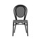 Merrick Lane Celia Set of Four Stacking Thonet Bistro Style Chair, PE Rattan Seat, and Metal Frame for Indoor/Outdoor Use